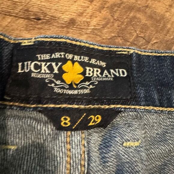 Lucky Brand Easy Rider Jeans 8/29 Dark Wash Straight Leg Western Cowgirl FLAWS - Picture 8 of 15